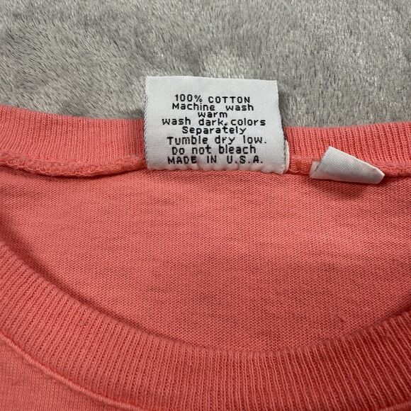 Johnny Was Shirt Women’s OS Orange Cotton Crew Short Sleeve Embroidered Boho - Picture 8 of 10